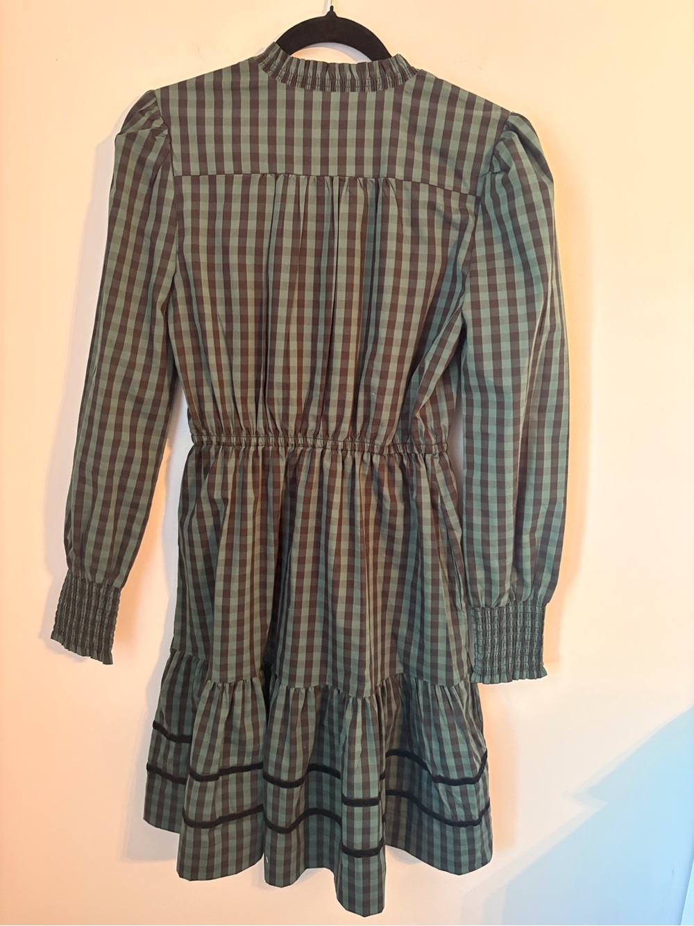 Draper James RSVP Checkered Tiered Dress NWOT Size XS - Picture 4 of 8